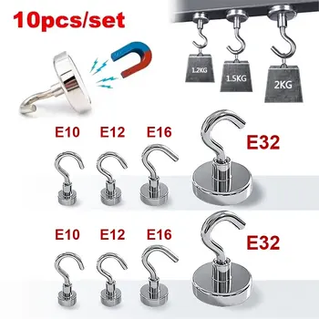 Starke Magnet Haken Mehrzweck Lagerung Haken Home Küche Bar Lagerung Haken Schlüssel Lagerung Haken (10 Stück)