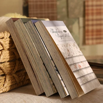 Vintage Hintergrundpapier Blumenpapier DIY Scrapbooking Collage Schreibwaren Deko Tagebuch (50 Stück)