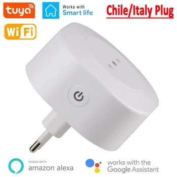 16A Wifi Smart Plug Italien Chile Buchse Power Mit Timer USB Ladegerät Tuya SmartLife APP Voice Control