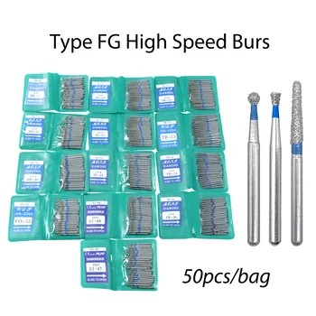 Beutel Dental Diamant High Speed Bohrer für Polieren Glättung 1,6 MM Polieren Bohrer Dental (50 Stück)