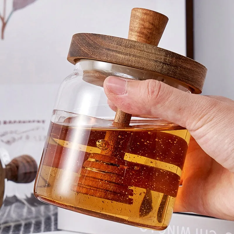 Weithalsige Glas-Aufbewahrungsflaschen mit Schöpflöffel und – Bild 4