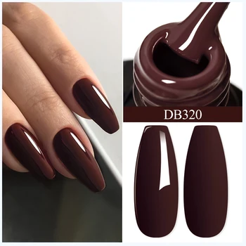 Mtssii 6ML Schokolade Braun Farbe Gel Nagellack Fest Und Glitter Gel Herbst Winter Semi Permanent Gel