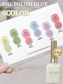 15-ml-Gel-Nagellack-Set, Sommer beliebtes Farb-Gel-Lack-Nagelset, Soak Off UV/LED-Gel-Nagellack (6 Stück)