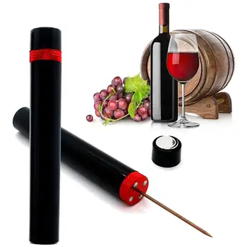 Luftdruckpumpe Weinflaschenöffner Tragbare Edelstahlstift Einfacher Korkentferner Korkenzieher für Home Party