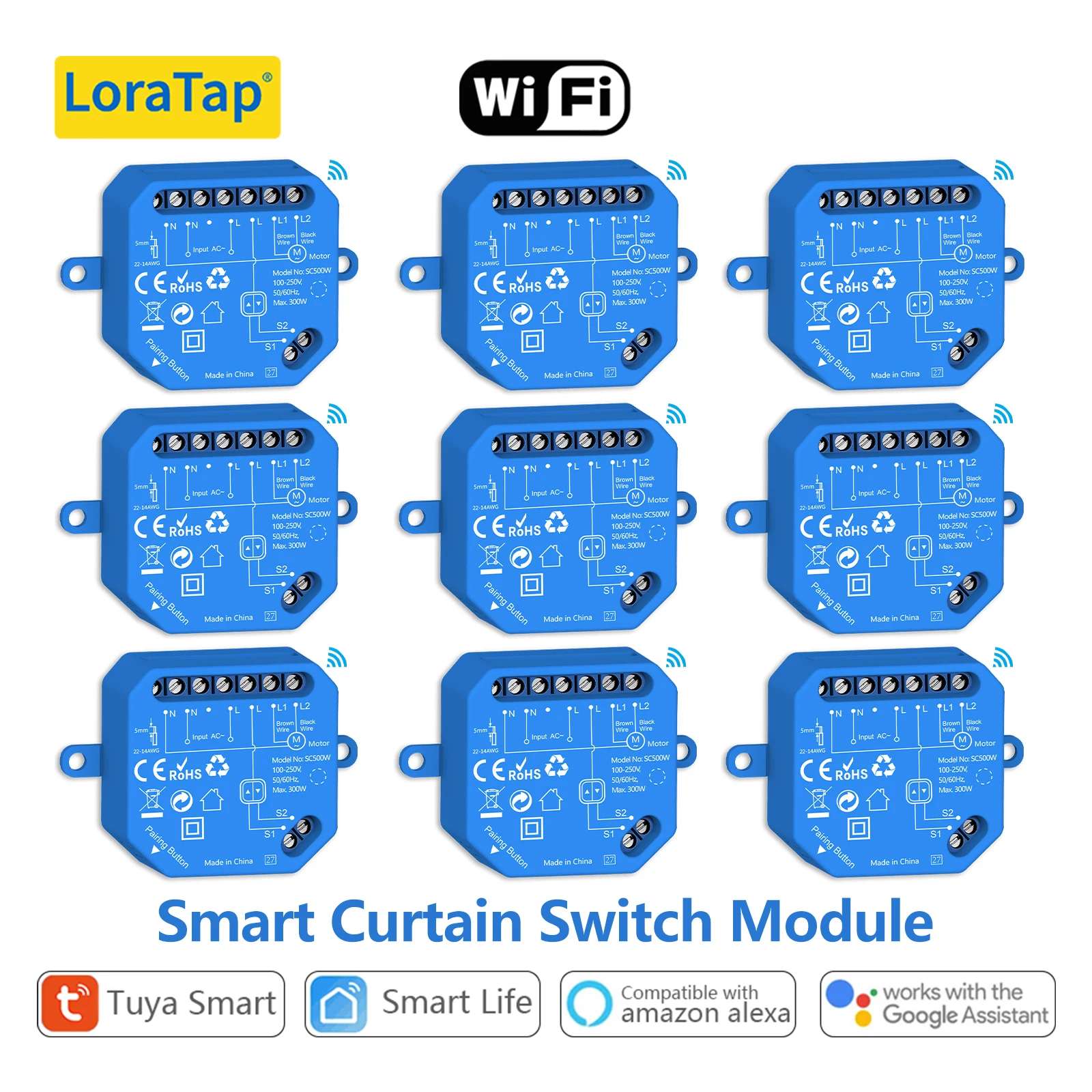 LoraTap Tuya Smart Rollladen Vorhang Jalousien Schalter