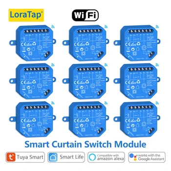 LoraTap Tuya Smart Rollladen Vorhang Jalousien Schalter Rohrmotor Prozent Fernbedienung Sprachsteuerung
