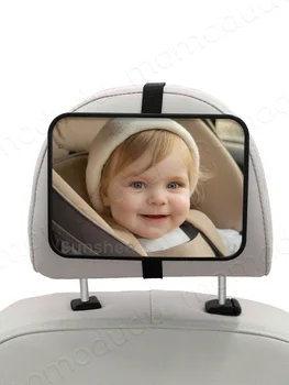 Absturzgebesteter und zertifizierter, bruchsicherer Babyautospiegel für nach hinten gerichtete Kleinkinder