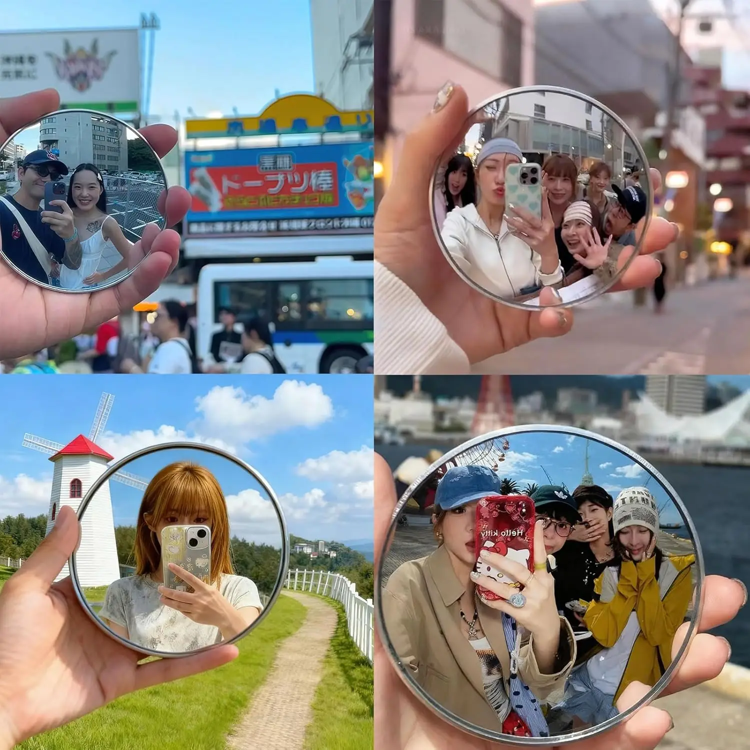 7,5cm/9,5cm Mini Runder Spiegel Reise-Selfie-Spiegel – Bild 4
