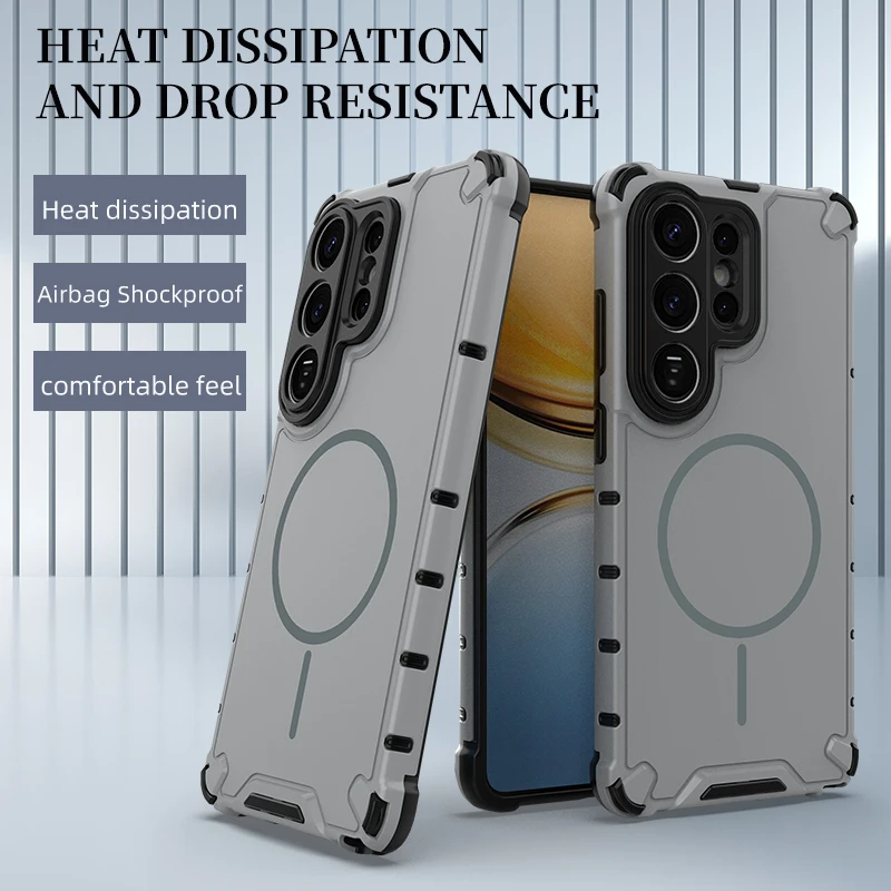 Anti-slip Bumper Rüstung Magnetische Telefon Fall Für Samsung – Bild 2