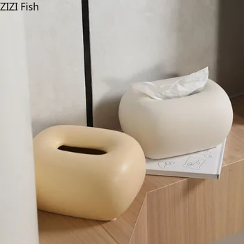 Kreative Runde Ecke Tissue Box Kaffee Tisch Schreibtisch Dekoration Minimalismus Keramik Tissue Box Nachttisch