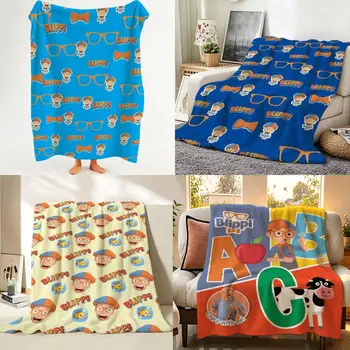 Show B-Blippi Throw Flanell-Überwurfdecke, geeignet für Sofa, Wohnzimmer, Schlafzimmer
