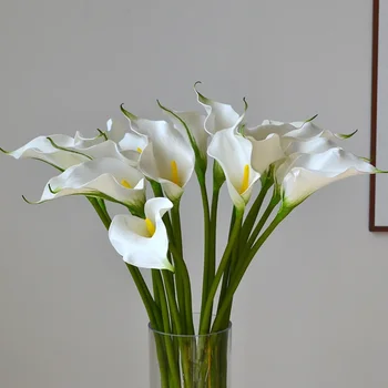 Künstliche Blumen EVA Calla Lilie Heimdekoration Wohnzimmer Tisch Blumenarrangement Party (10 Stück)