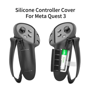 Mit Batterie-Ersatz-Öffnungsabdeckung und Knöchelriemen, Silikon-Schutzhülle für Controller-Hülle für Meta