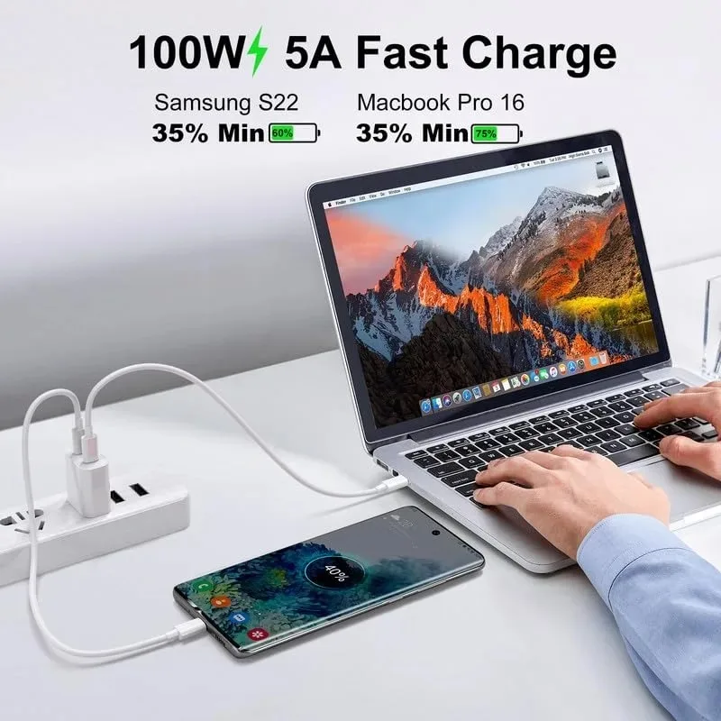 3-teiliges USB-C-auf-USB-C-Kabel, 100W Superschnelles – Bild 5