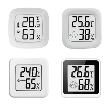 Mini LCD Digital Thermometer Hygrometer Innenraum Temperatur Luftfeuchtigkeit Meter Sensor Gauge Wetterstation