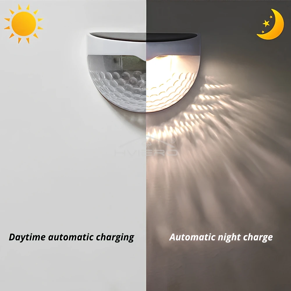 Solarleuchten, 6 LEDs, halbrund, wasserdicht, hell, für Hof – Bild 5