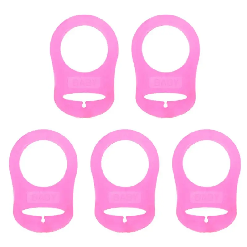 5 Stück Multi Farben Silikon Baby Schnuller Halter Clip