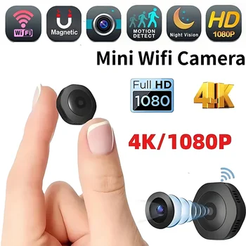 4K 1080p HD Mini Drahtlose Kamera Tragbare Cam Unsichtbare Nachtsicht-Camcorder WLAN Fernüberwachung