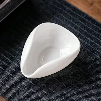 Leeseph Kaffeebohnen-Dosierbecher, reines weißes Keramik-Tee- und Kaffeebohnengefäß, Keramik-Dosiergefäß