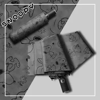Snoopy Animation Cartoon Bedruckter Klappschirm Kreativer Sonnenschutz Vinyl Sonnenschirm Kawaii