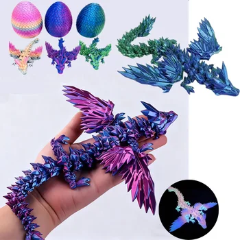15 cm 3D-gedruckt mit beweglichen Flügeln, Drache, bewegliches Gelenk, Zappelspielzeug, drehbar, beweglich