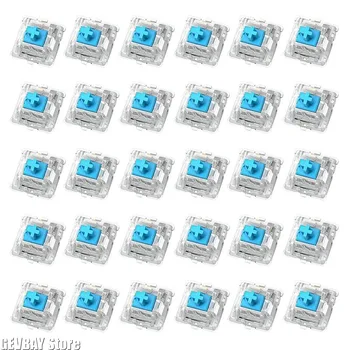 Tastaturschalter Tastatur Clicker Schlüssel Ersatz 2 Metallstift Taktiler Schalter für mechanische (30 Stück)