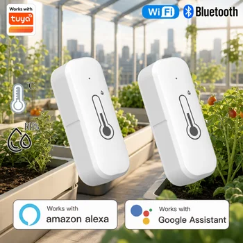Tuya Smart WLAN-Temperatur- und Feuchtigkeitssensor Hochpräzise Überwachung Intelligente