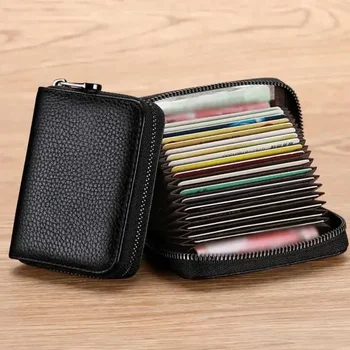 Multifunktionale Kartenhalter-Brieftasche im Vintage-Stil für Damen und Herren, Geschäfts