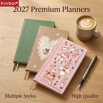 Kinbor 2027 Wochenplaner im Taschenformat, Notizbuch für Wochenpläne, Terminplaner, Effizienz-Handbuch
