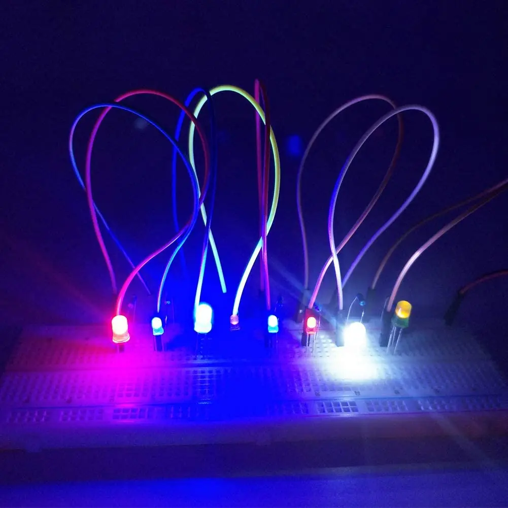 100 Teile/los 3mm 5mm F3 F5 Runde LED Ultra Helle Weiß Grün – Bild 5