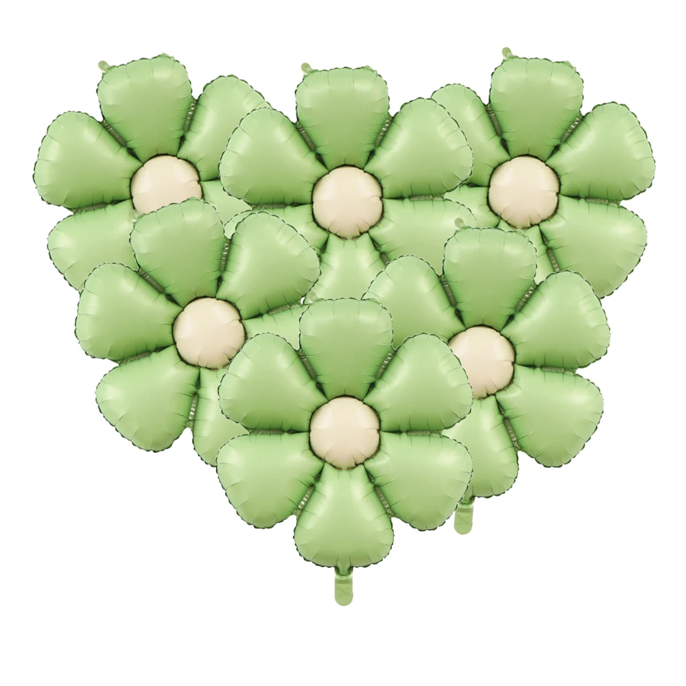 6 stücke 50,5x40 cm Matt Rosa Candy Daisy Ballon Aluminium – Bild 5