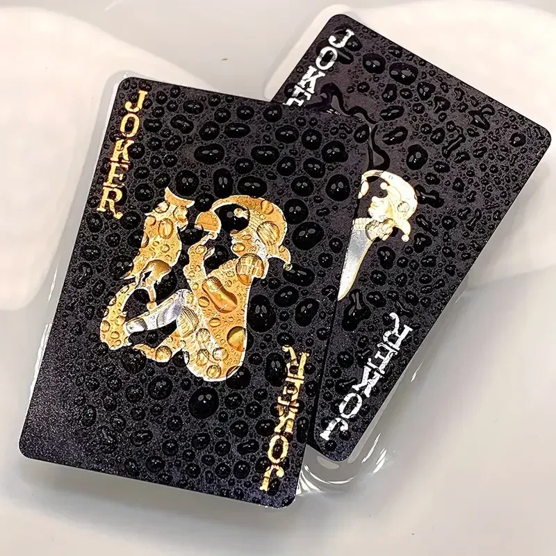 1 Stück Farbige Schwarz-Gold Spielkarten Wasserdichtes – Bild 6