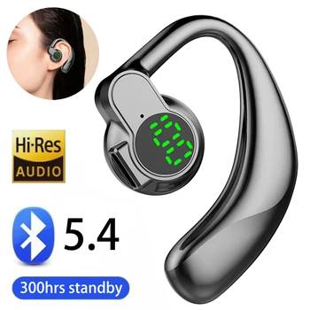 Drahtlose Kopfhörer Bluetooth 5.4 Ohrbügel-Ohrhörer mit Mikrofon, Freisprecheinrichtung, HD-Anruf-Headset