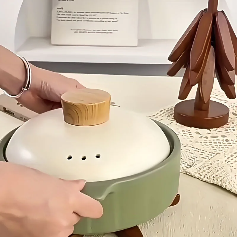 Baum Design Ständer Bambus Holz Untersetzer Dekorative Anti – Bild 6