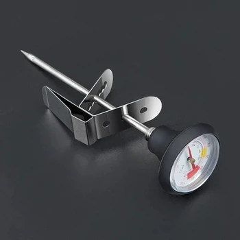 Kaffeetemperaturmessersonde aus Edelstahl 0~100 ℃ Thermometer für Kaffeekanne, Milchaufschäumkrug, Café
