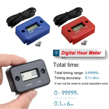 Wasserdichtes LCD-Display, digitaler Betriebsstundenzähler, induktiver Timer für Fahrrad, Motorrad, ATV