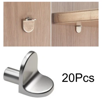 5 mm L-förmige Regalstützbolzen: Befestigen Sie Holz-/Glasplatten in Schränken, ideale (20 Stück)