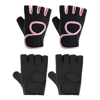Frauen Männer Fitness-Studio-Handschuhe Gewichtheben Handschuhe halben Finger atmungsaktive rutsch feste