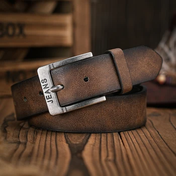 Ein lässiger Retro-Gürtel für Herren und Damen im westlichen Stil! PU-Ledergürtel mit Metallschnalle, geeignet
