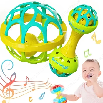 Babyrasseln 0 12 Monate Baby Lernspielzeug Shaker Grab Spin Set Sensorisches pädagogisches Neugeborenes
