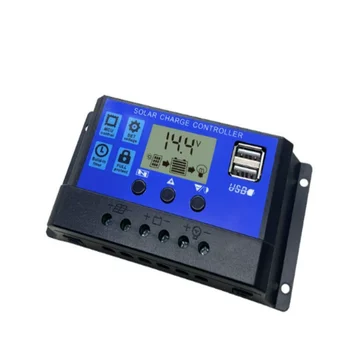 12V/24V 10A 30A PWM Solar-Laderegler - Einstellbares LCD-Display Timer-Einstellung MPPT-Regler