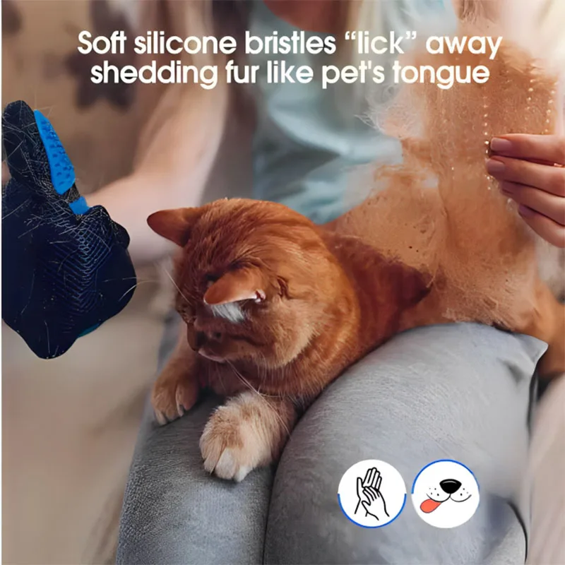 Pet Haar Handschuh Kamm Haustier Hund Katze Pflege Reinigung – Bild 3