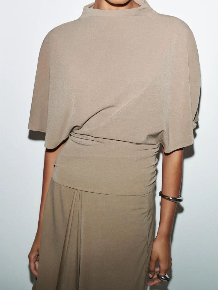 Modische Elegante Casual Top-Rock-Sets Hochgeschlossenes