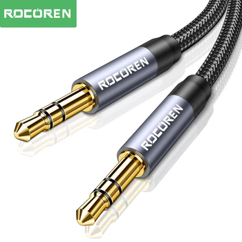 Rocoren Audiokabel 3,5 mm Klinke Stecker auf Stecker Aux-Kabel für Telefon Kopfhörer Auto MP3 Lautsprecher