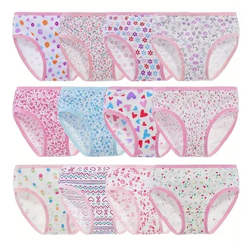 Multi-Pack 3/6/12 Stück Floral Baby Mädchen Slips Baumwolle Kleinkinder Mädchen Höschen Kinder Unterwäsche