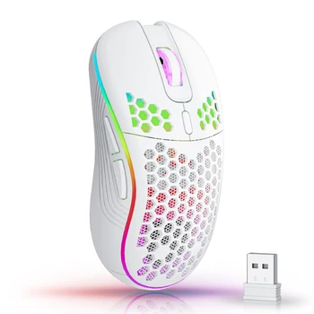 2,4 G kabellose Maus mit RGB-Hintergrundbeleuchtung, 6 Tasten, 3 Geschwindigkeiten, DPI Typ C