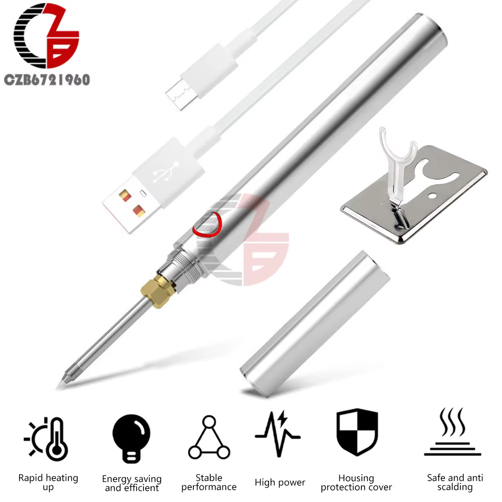 DC 5V 8-10W tragbarer kabelloser Lötkolben USB eingebautes