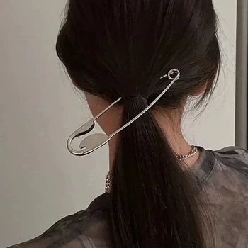 Einfache Große Größe Brosche Pin Frauen Haar Clip Brosche Schnallen Jeans Feste Anzug Kleidung Taille Clip