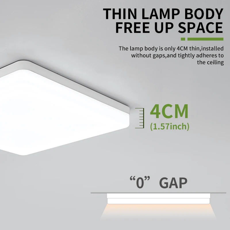LED-Deckenleuchten, quadratisch, neutrales Licht, 16 W, 34 W – Bild 2