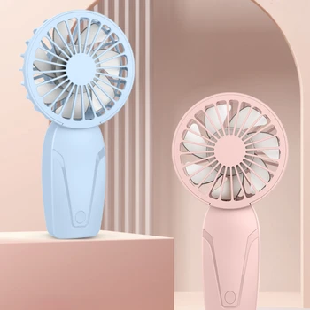 Tragbarer kleiner Handventilator aus ABS, leicht, niedliches Aussehen, wiederaufladbarer USB-Mini-Ventilator
